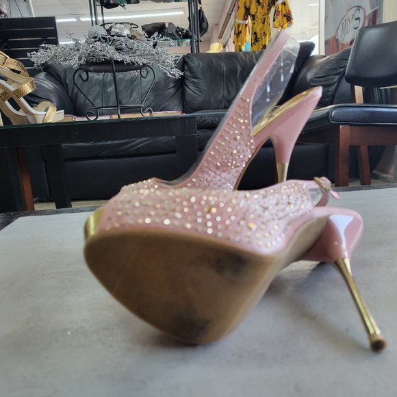 Pink Studded Heels - Picture 3 of 4